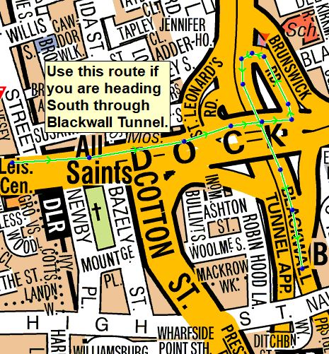 blackwall tunnel map